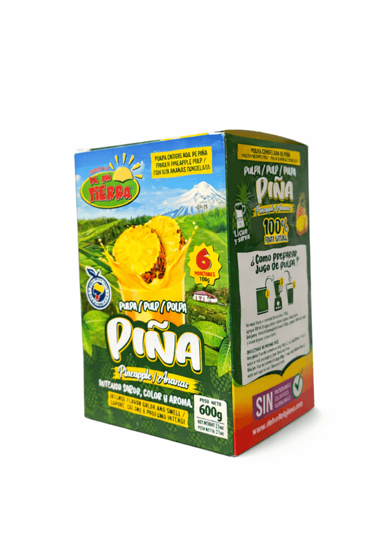 DISPLAY PULPA PIÑA 6 x 100g DE MI TIERRA